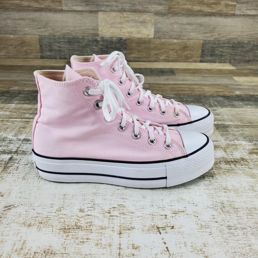 Converse Chuck Taylor All Star Womens Shoes Sz 7 Pale Pink High Top Platform